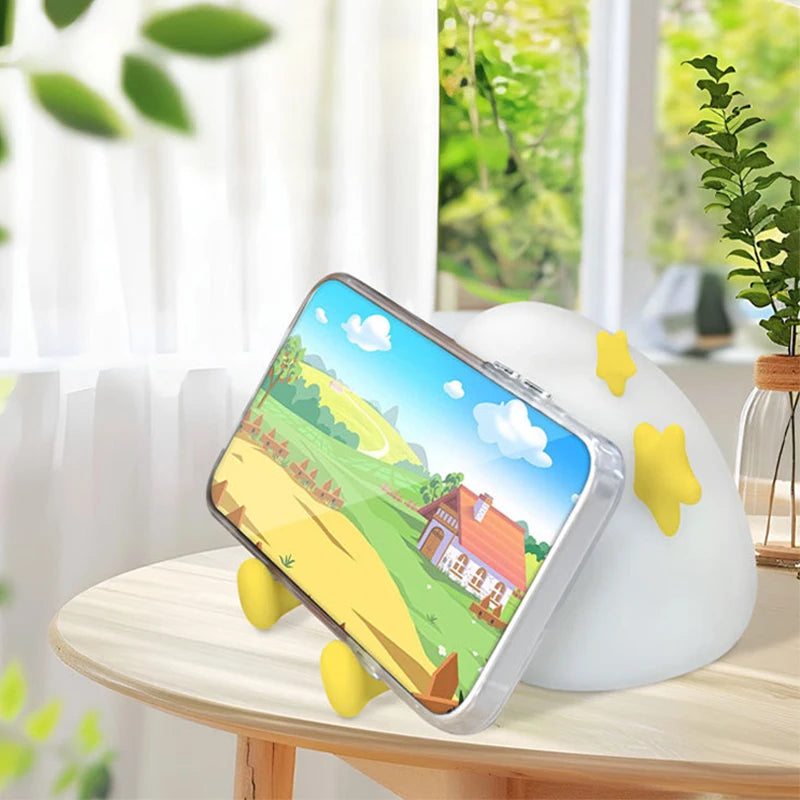 Silicone Night Light Charging Protection Eye Cartoon Children Bedroom Bedside Table Lamp Birthday Gifts Decoration Night Lamps